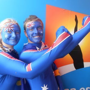 Australian Flag Adult Face Paint