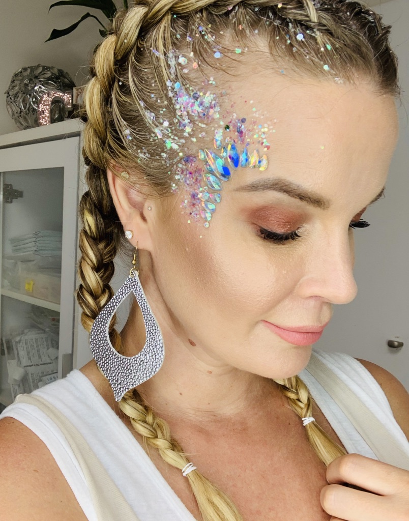Glitter Hair Braiding | We Love Face Painting Melbourne