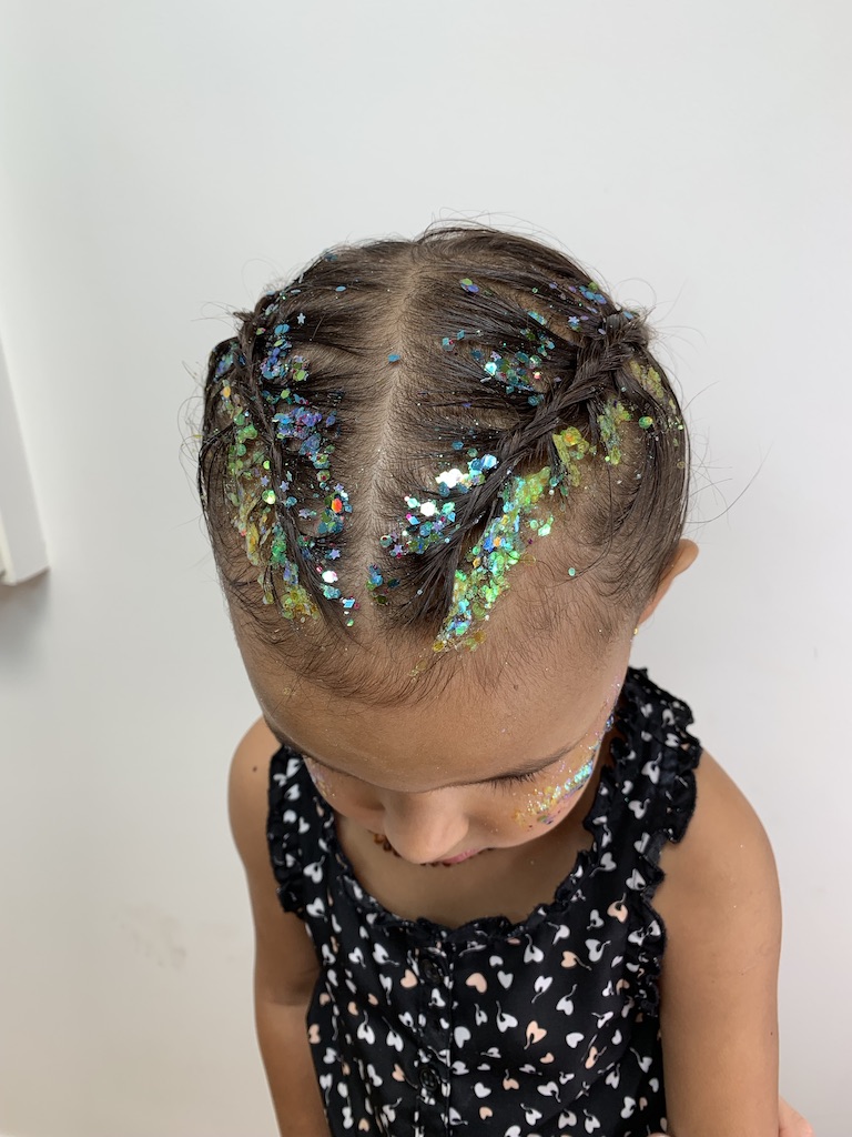 Glitter Hair Braiding | We Love Face Painting Melbourne