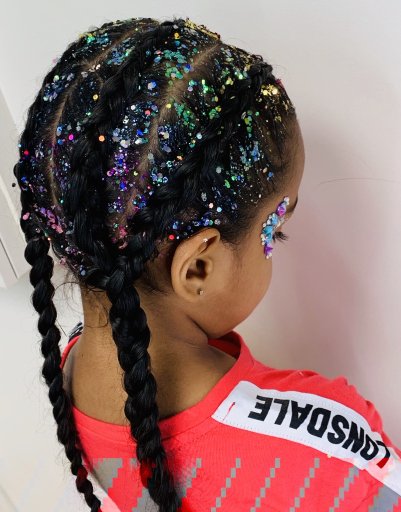 Glitter Hair Braiding | We Love Face Painting Melbourne