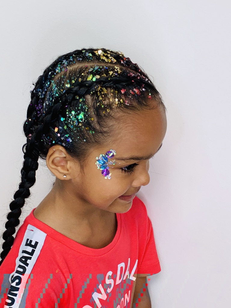 Glitter Hair Braiding | We Love Face Painting Melbourne